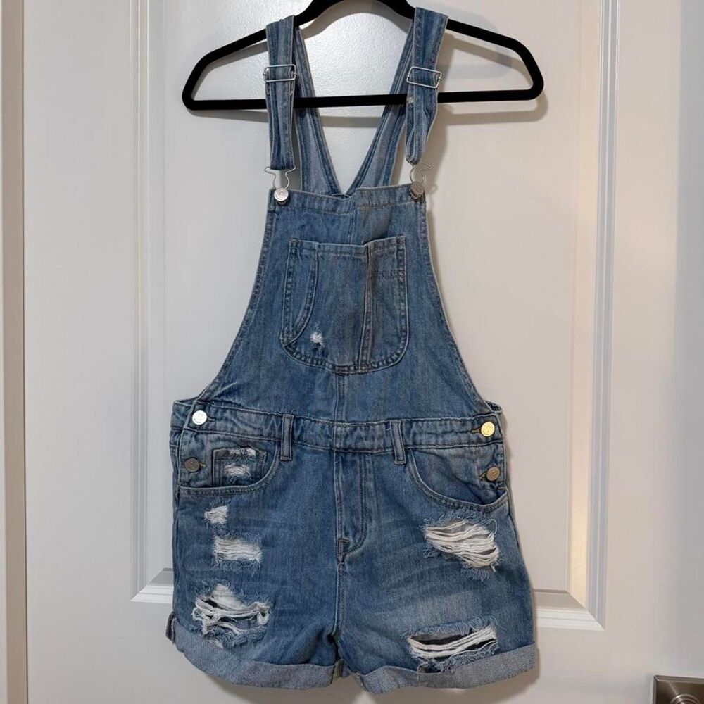Women's Blue Dungarees-overalls
